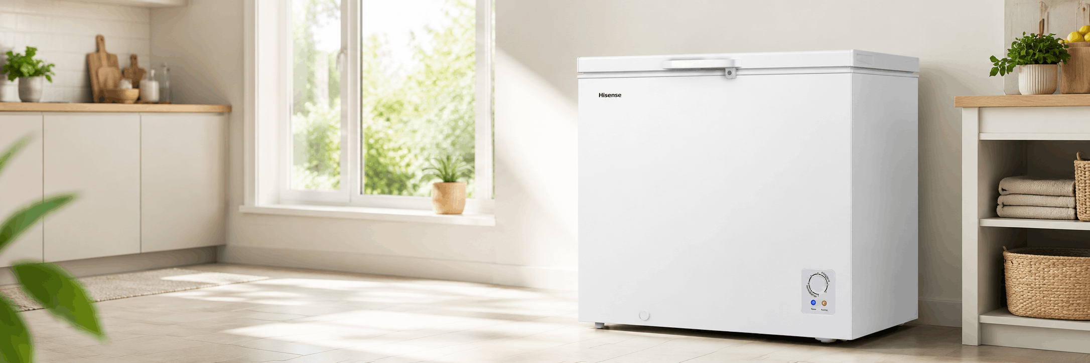 Congélateur horizontal hisense convertible blanc 286 L